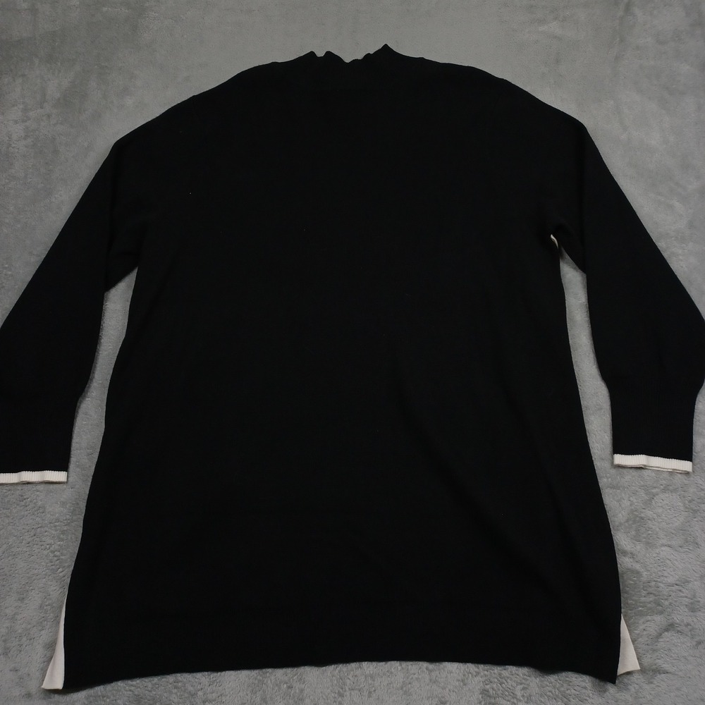 Chicos Sweater Womens XXL Black Tunic Pullover Preppy Casual NWT - Picture 6 of 8